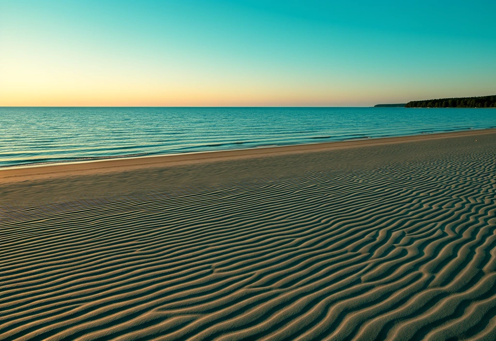 Serene Lake Michigan coastline